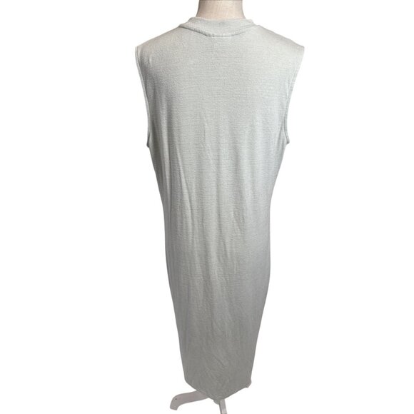 Prologue Mint Green Crewneck Sleeveless Midi Dress XL With Side Slits - Picture 3 of 8